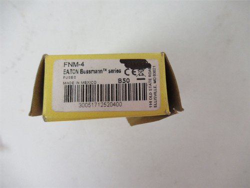 Bussmann FNM-4; Lot-3 Fuse 4A; 250 V AC; 13/32 in x 1-1/2 in