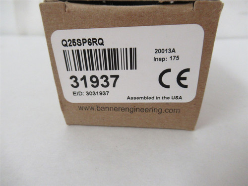 Banner Q25SP6RQ; Photo Sensor Receiver 20m 10-30VDC