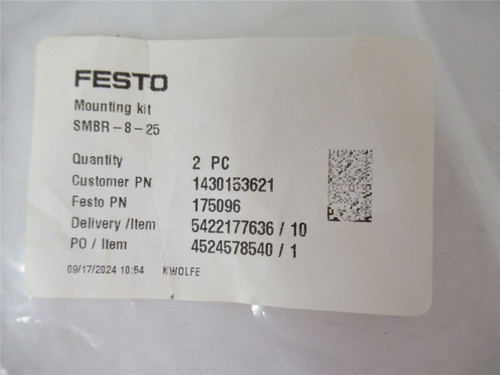 Festo SMBR-8-25; Mounting Kit Sz 25 P/N175096
