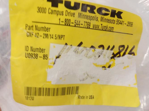 Turck GXF 42-2M/14.5/NPT; Circular Connector 4-pin 2M