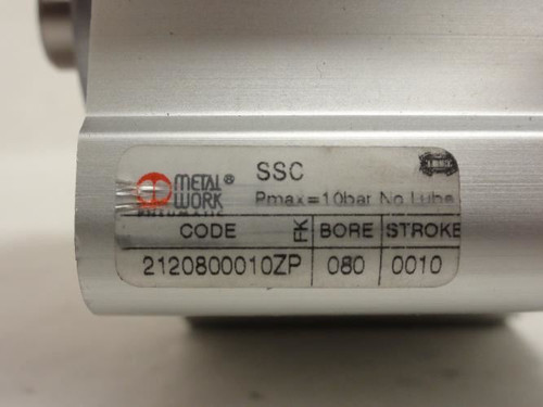 SSC 2120800010ZP; Air Cylinder; Flat; 80mm Bore; 10mm Stroke