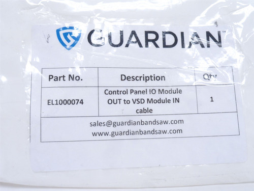 Guardian EL1000074; Control Panel I/O Cable; OUT To VSD; In