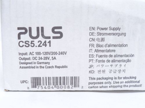 Puls CS5.241; Power Supply; In: 100-120/200-240V; 2.6/1.4A