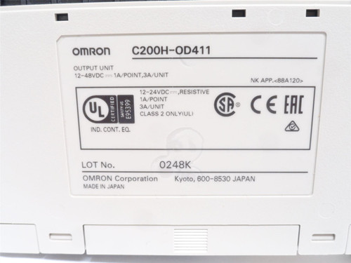 Omron C200H-OD411; Output Unit; 12-48VDC; 1A/Point; 3A/Unit