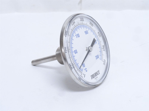 Trerice 52-2278; Temp Gauge; 50-500Deg Fahrenheit; 3" Dial