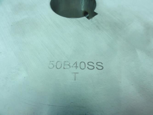 Tsubaki 50B40SS-1-7/16; Sprocket; # 50; 1-7/16"ID; 40Teeth