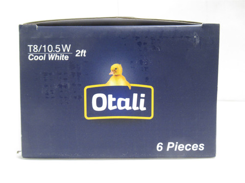 Otali T8/10.5W; Box-6 LED Bulbs 10.5W 2' Long Cool White