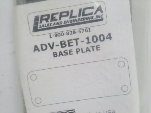 Replica ADV-BET-1004; Base Plate; SS; 8" Long x 3" Wide