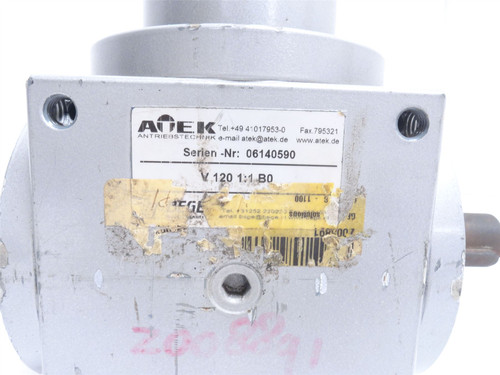Bege V 120 1:1 BO; Gearbox RA; 1:1 Ratio; Shaft: 25mmOD x 45mm Long
