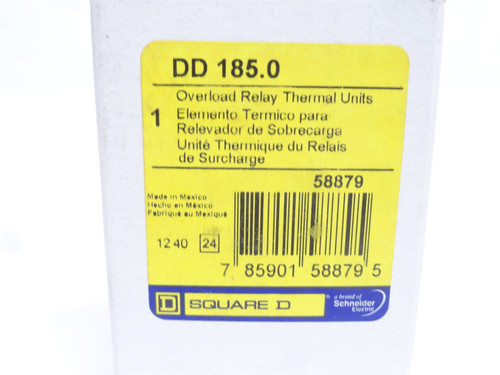 Square D DD185.0; Thermal Overload Relay Unit; Ser: DD