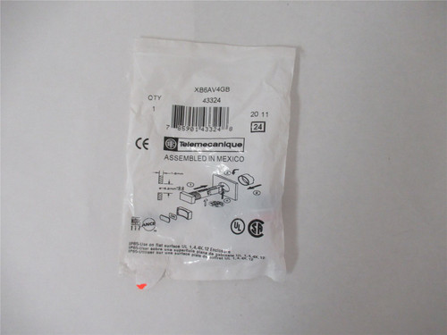 Telemecanique XB6AV4GB; Switch Pilot Light 22mm Red 120VAC