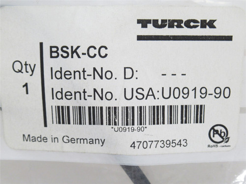Turck BSK-CC; Lot-2; Platic Lanyard; 4-1/2"; M16 Threads