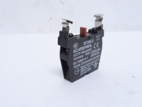 Schmersal EF303.2; Aux Contact Block; 250VAC/8A; 24VDC/5A
