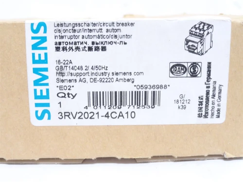 Siemens 3RV2021-4CA10; Motor Protector; 16-22A; 3P; 690VAC