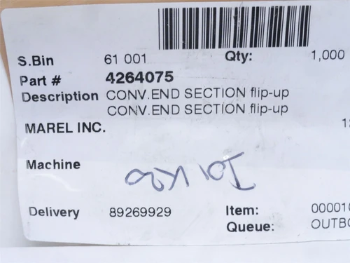 Marel 4264075; Flip-Up Conveyor End Section