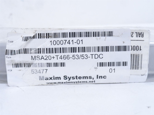 Maxim MSA20+T466-53/53-TDC; Bottom Rail Mount 20mm W; 466mm L