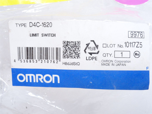Omron D4C-1620; Compact Limit Switch; 250VAC; 5A; 3m Wire