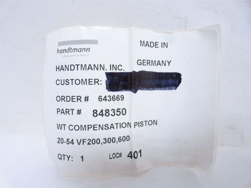 Handtmann 848350; Steel WT Compensation Piston; 32mmOD