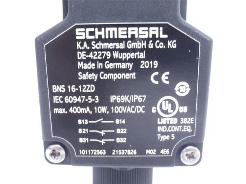 Schmersal BNS16-12ZD; Safety Sensor 10W; 100VAC/DC; 1-NO/2-NC