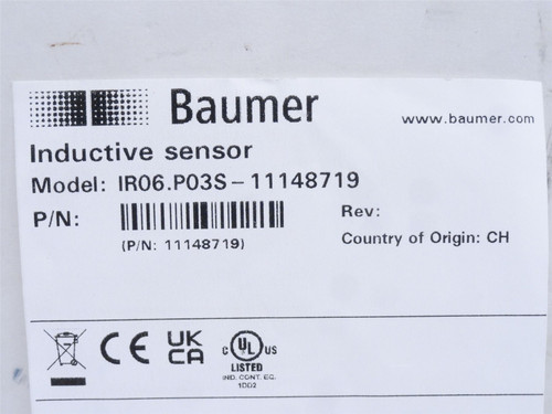 Baumer IR06.P03S; Proximity Switch 11148719; 6-36VDC