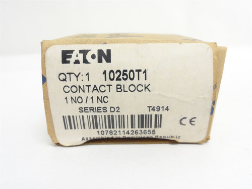 Eaton 10250T1; Pushbutton Contact Block 1-NO/1-NC; 690VAC