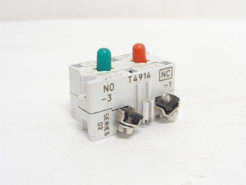 Eaton 10250T1; Pushbutton Contact Block 1-NO/1-NC; 690VAC