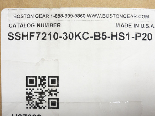 Boston Gear SSHF7210-30KC-B5-HS1-P20; Gear Reducer 30:1 Ratio
