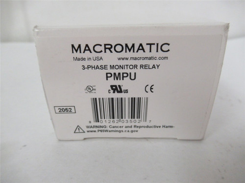 Macromatic PMPU; Monitor Relay 3 Phase 190-500V AC