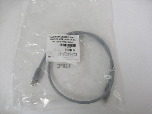 Automation Direct C5E-STPGY-S3; Cat.5E Patch Cable 3'