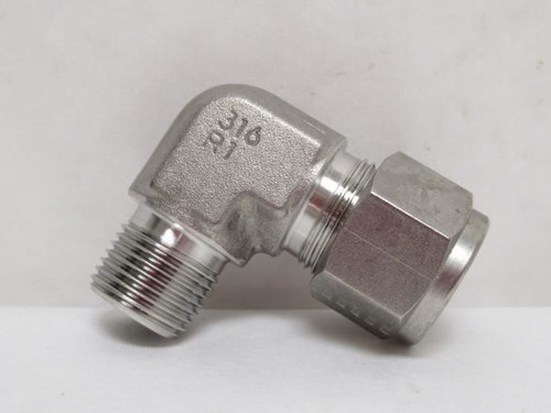 Tylok 8-DME-6; Tube Elbow; 90Deg; SS-316; 1/2" Tube x 3/8NPT