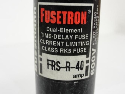 Bussmann FRS-R-40; Fuse; 40Amp; 600VAC; Class RK5