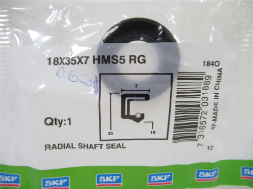 SKF 18X35X7 HMS5 RG; Lot-3 Oil Seals; 18mmID x 35mmOD x 7mm W