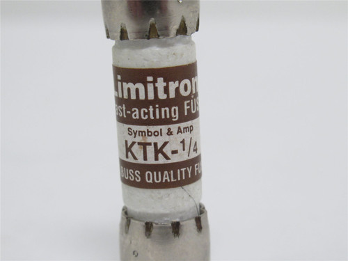 Bussmann KTK-1/4; Fast Acting Midget Fuse; 1/4A; 600VAC