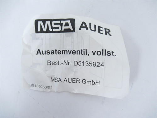 MSA Auer D5135924; Exhaust Valve Level A Suit - Face Mask