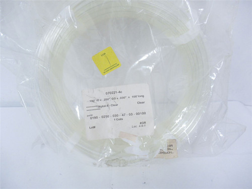 MFG 0190-0250-030-47-03-00100; Tubing .19"ID x .250"OD 100ft