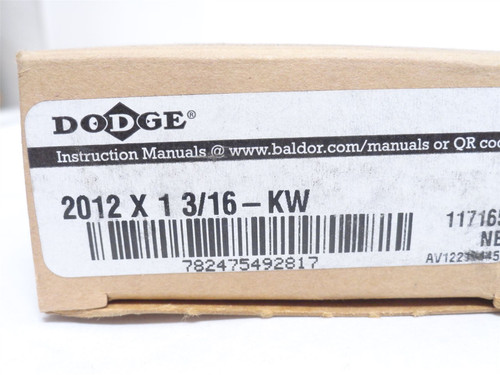 Dodge 2012x1-3/16-KW; Taper Lock Bushing 117165; 1-3/16"ID