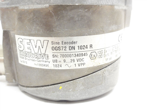 SEW OGS72DN1024R; Incremental Encoder; 9-26VDC; 1024PPR