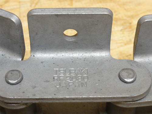 Tsubaki RF2080; Double-Pitch; Flighted Roller Chain; 10' Long