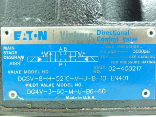 Eaton 02-400217; Vickers Directional Solenoid; Coil: 120VAC