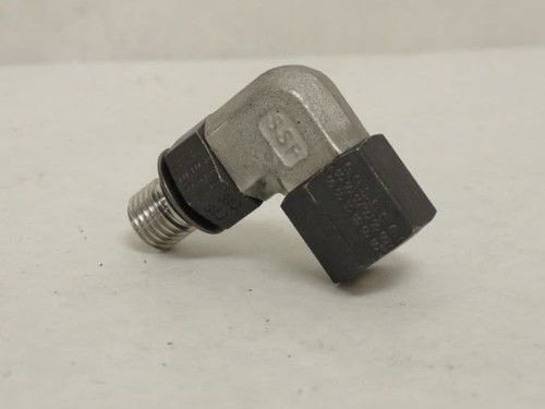 SSP JS4GE; Swivel Nut Elbow; 90Deg; SS-316; 1/4 OFS x 1/4 BOSS