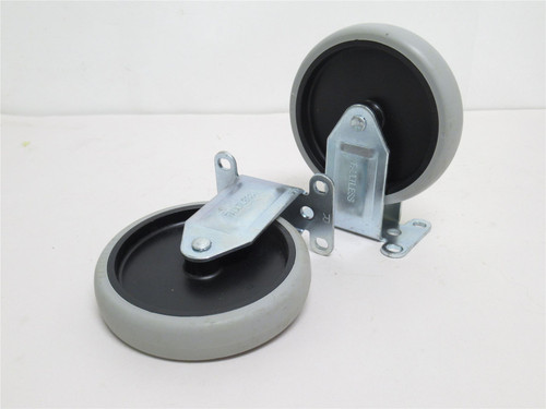 Fautless PRI50120ZN-TPR; Lot-2 Rigid Casters; 5"OD; 4-Bolt