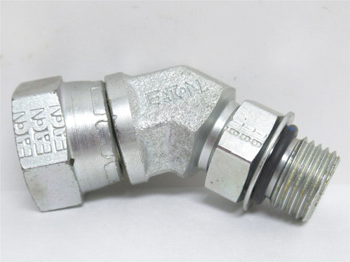 Eaton 2067-6-6S; Steel Elbow Adaptor 45Deg; 3/8NPT x 3/8 BOSS