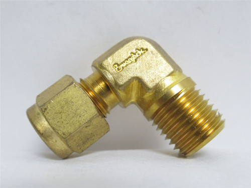 Swagelok B-400-2-4; Brass Elbow; 90Deg; 1/4" Tube x 1/4NPT