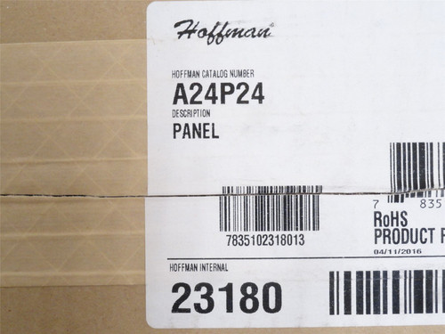 Hoffman A24P24; Enclosure Panel; 21" x 21"; Steel; White