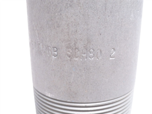 Industry-Std 1RJR2; Pipe Nipple; Sch: 80; 2NPT; 6" Long