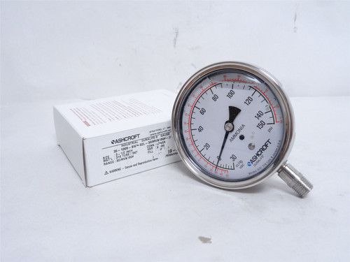 Ashcroft 351009SW; Liquid Filled Pressure Gauge; SS; 0-300PSI