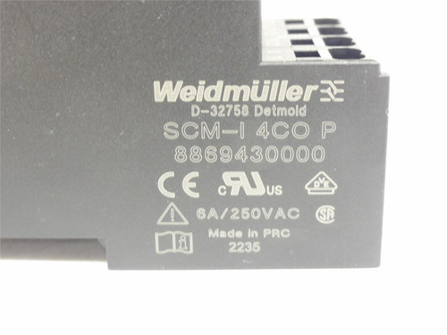 Weidmuller SCM-I; PC Board Mount Relay Socket; 6A; 250VAC