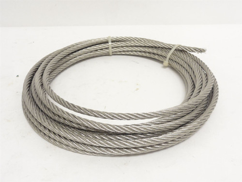 Industry-Std 33RG84; Wire Rope SS Strand 7 x 19; 1/4"OD 25ft