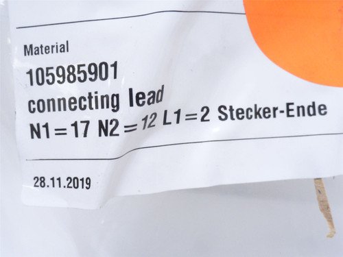 Multivac 105985901; Connecting Lead; Plug to Open End
