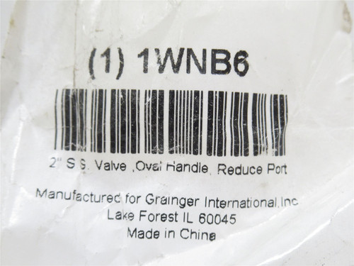 Industry-Std 1WNB6; Ball Valve; SS-316; 2NPT; Inline; 2-Piece
